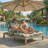 All-Weather Patio Chaise Lounge Cushion With 28D High-Density Foam, Waterproof Fabric, And Washable Cover For Pool And Garden Recliners-478621343