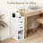 Narrow Nightstand Set Of 2, Modern White Bedside Table With Drawers & Open Shelf, Modern End Table For Bedroom Small Spaces, Apartments, Renters-965178480