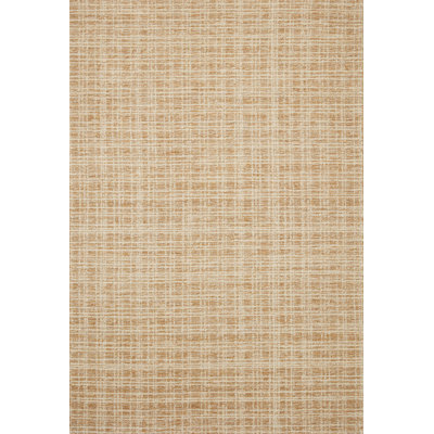 Polly Checkered Straw/Ivory Area Rug