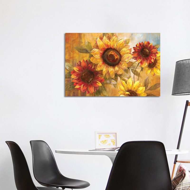 Sunflower Cheer by Nan - Wrapped Canvas Painting, 101.6 cm H x 66.04 cm W, Wrapped Canvas
