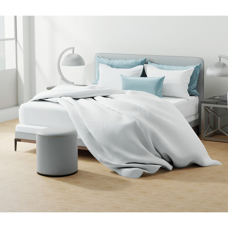 Housse de couette en coton ALVITO, Housse de couette simple TG, Blanc