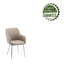 Chaise de salle à manger en tissu avec pieds chromés-1109964631