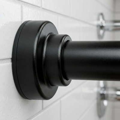 Tringle à rideau de douche à tension 32-68 pouces, tringle antidérapante antidérapante et antidérapante pour placard de cuisine