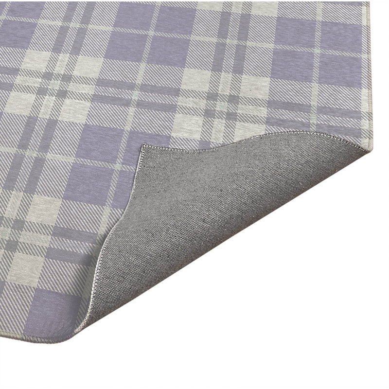 Tapis de bureau léger Tartan Block, L 5 pi x L 3 pi, Mauve