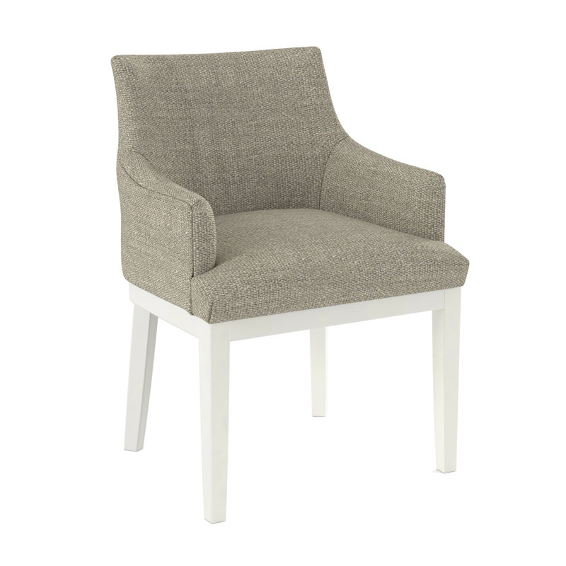 19'' H Upholstered Armchair, White, 61353-71