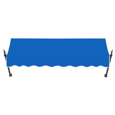 Awntech New Orleans Acrylic Fabric Fixed Awning with Iron Spear Arms