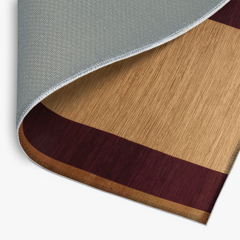 Tapis intérieur / extérieur brun HorizontalStripes, Rectangulaire 2 pi x 3 pi