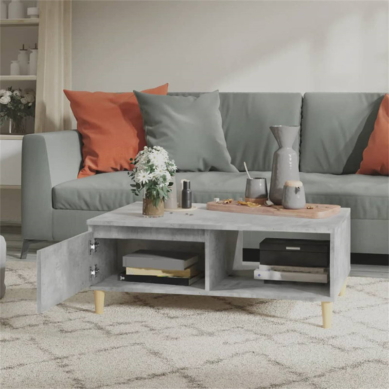 Coffee Table Concrete Grey 90X60x35 Cm Engineered Wood