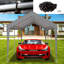 Housse de remplacement pour abri d'auto 10 x 20 pi, bâche imperméable et protégée contre les rayons UV avec 72 boucles élastiques pour l'abri de garage, cadre non inclus-110874471