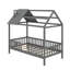 Lit simple en bois avec clôture-228077495