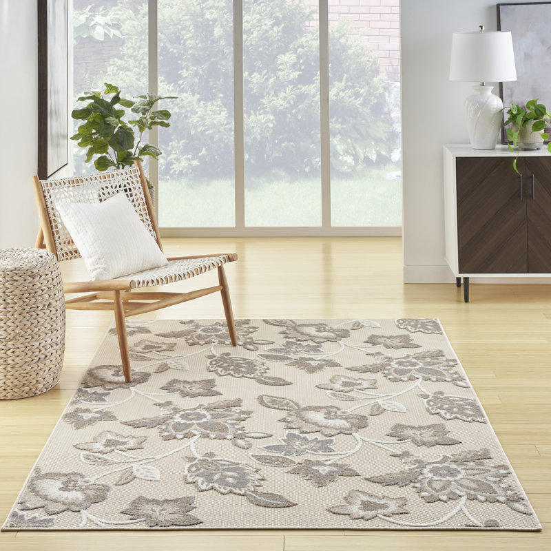 Tapis intérieur / extérieur beige Aloha, Rectangle 7 pi 10 po x 10 pi 6 po