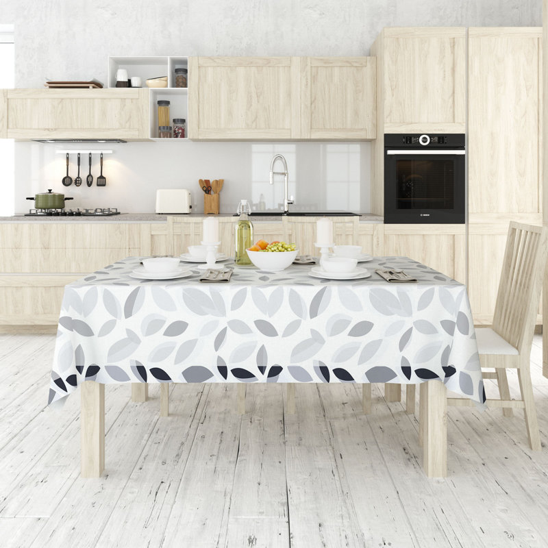 Durable Tablecloth, 50% Cotton / 50% Polyester, 55.1 x 118.1 inches | Machine Washable at 86°F, Tumble Dryer Safe, Ironable | Perfect for Dining Room, Parties & Everyday Use, Elegant Design & Easy Care
