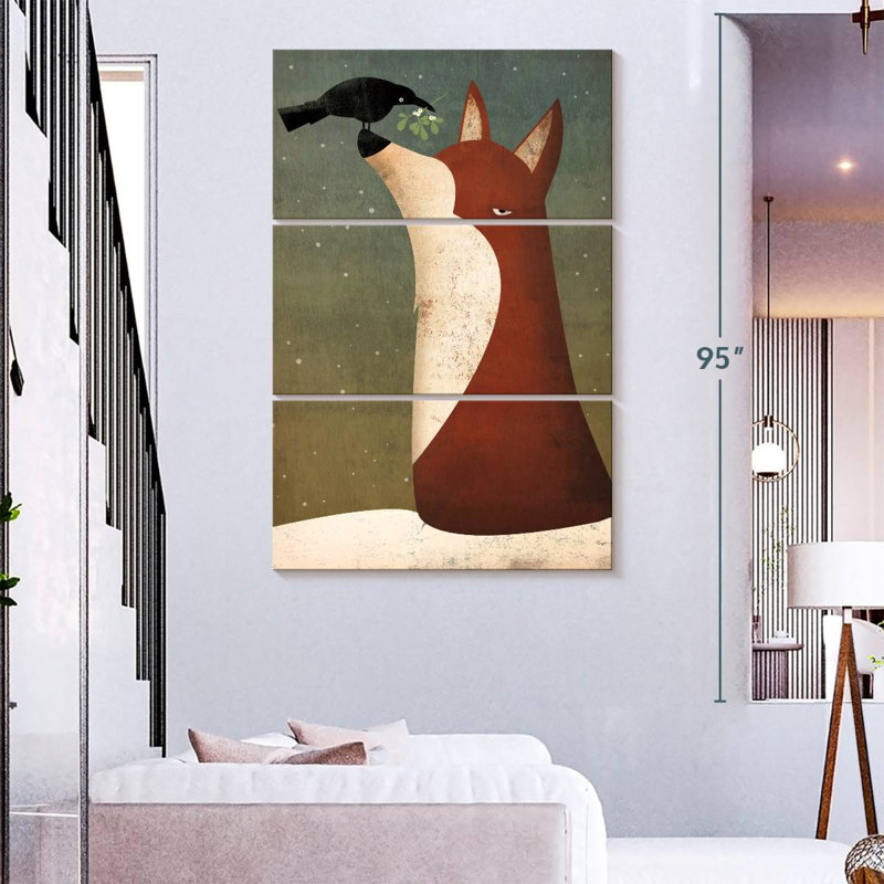 Brampt Fox And Mistletoe, 74" H x 48" W