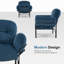 Bunya Modern Accent Chair with Ottoman, Chenille Upholstered Leisure Sofa Chair, Removable and Washable Cushion-1118181553