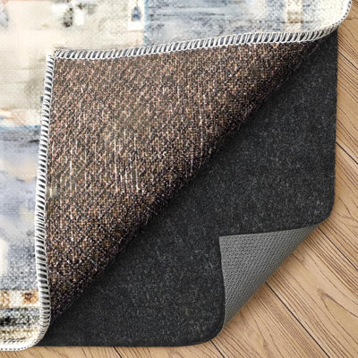Sous-tapis en feutre, antidérapant en caoutchouc antidérapant de 6 pi x 9 pi, garde les tapis bien en place