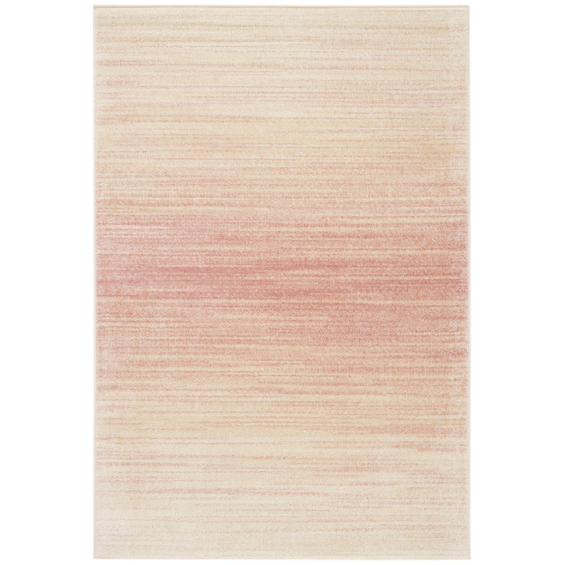 Tapis rose / ivoire Teagan, Rectangle 3 pi x 5 pi