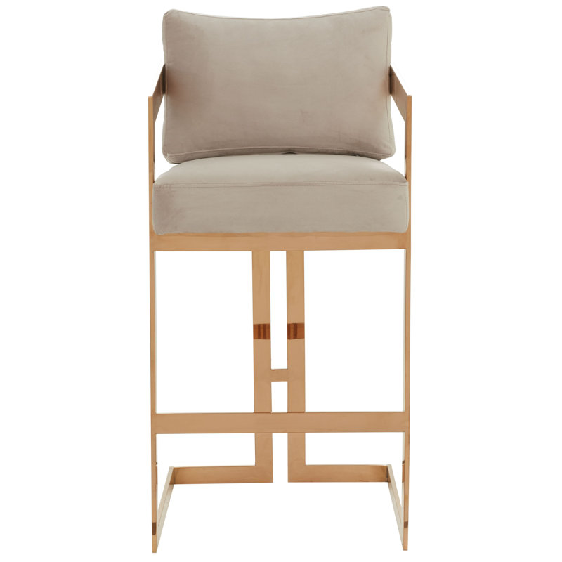 Upholstered Stool, Almond