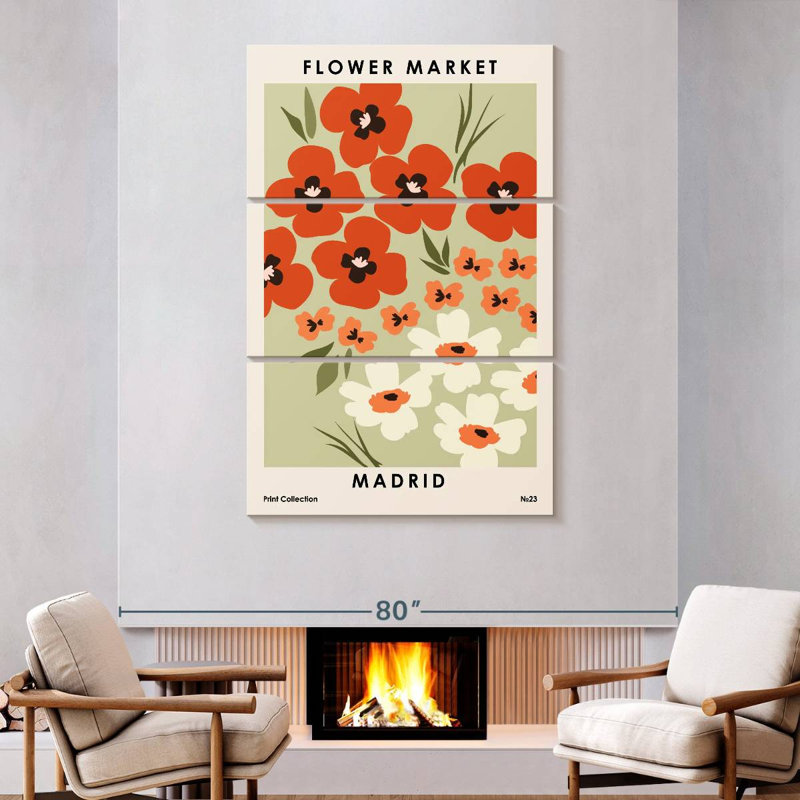 Marché aux fleurs Harnek Madrid, H 74 po x l 48 po