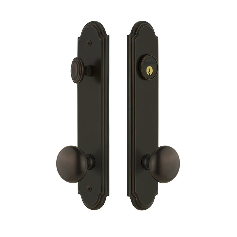 Complete Arc Entry Knob Set with Deadbolt, Timeless Bronze, 2.375"