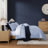 Tommy Hilfiger Trellis Flag Cotton Reversible Blue Duvet Cover Set-124987424