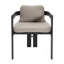 Ensemble de 2 chaises d'extérieur en aluminium avec coussin confortable pour une utilisation toutes saisons et un style moderne.
