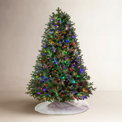 Flocked Pre-Lit Fir Christmas Tree