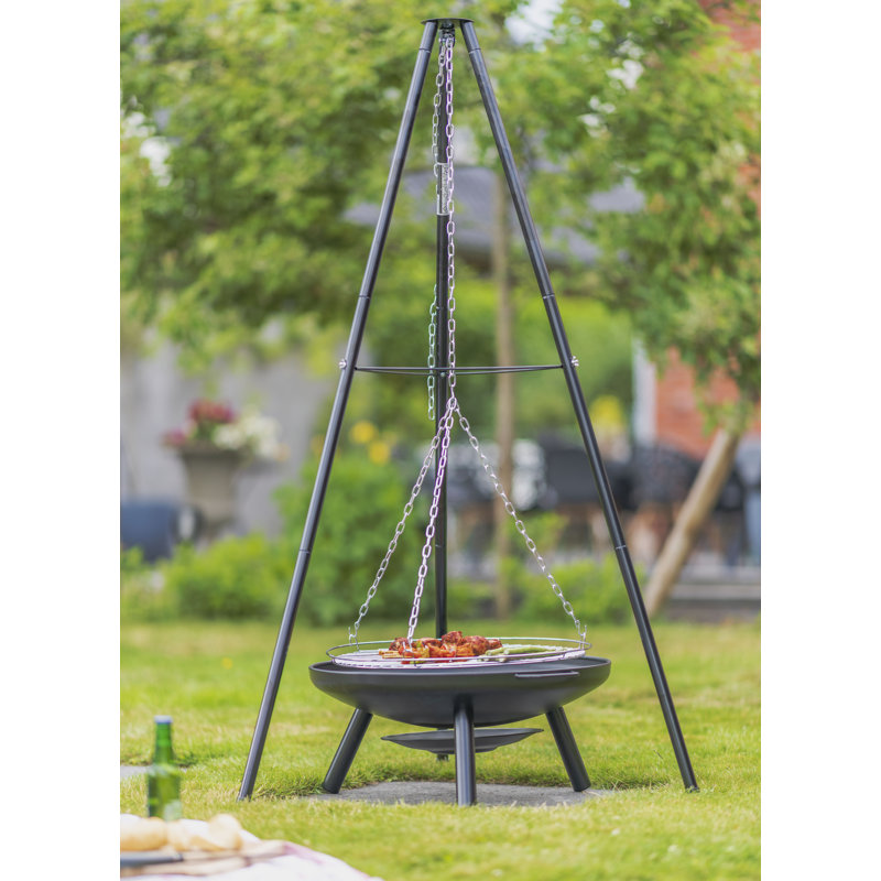 87cm Round Steel Fire Pit Log Grate