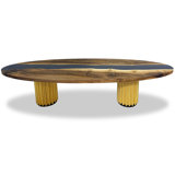 Evohe Oval Walnut Wood Dining Table