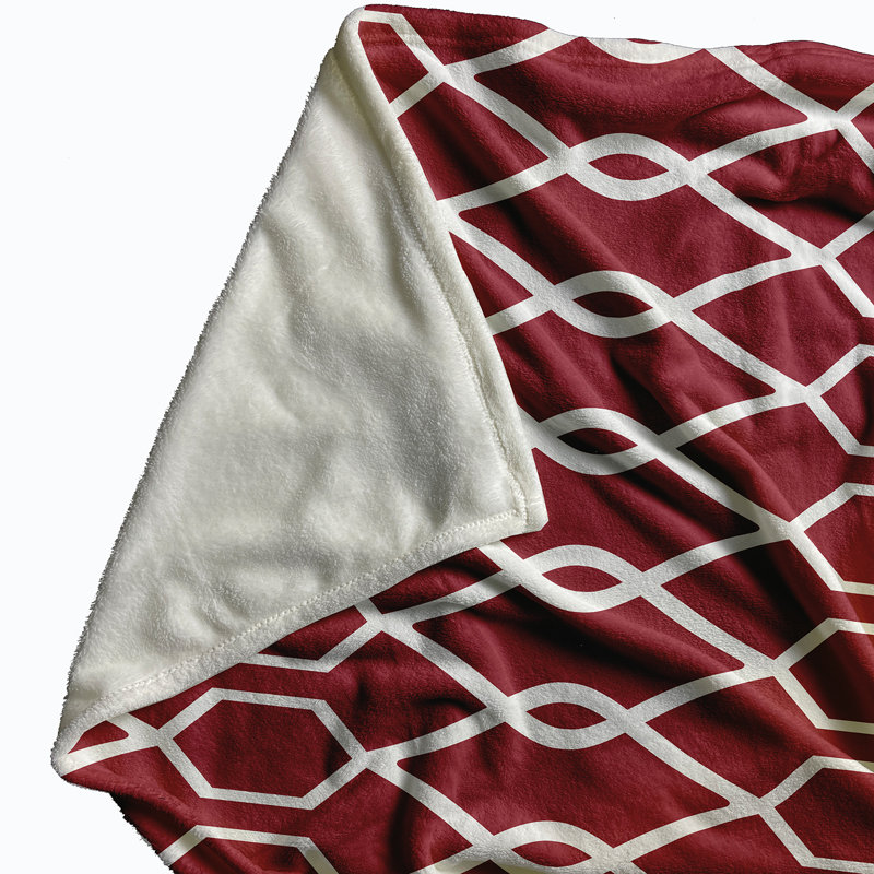 Schuyler Plain Weave / Muslin Throw Blanket, Red