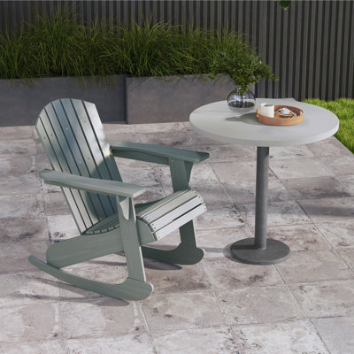 Fauteuil à bascule en bois avec chaise berçante Adirondack pour l'extérieur