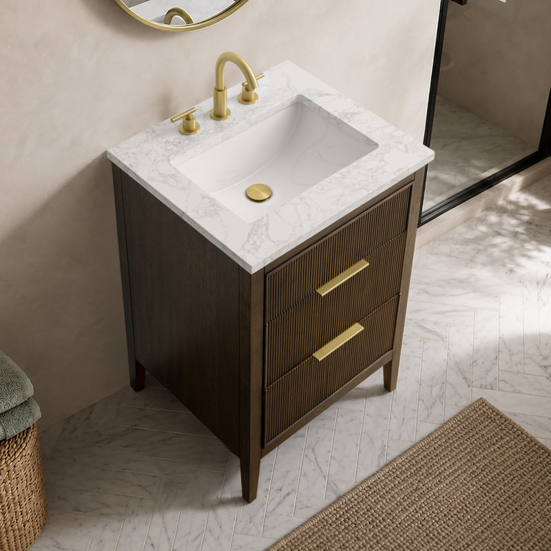 Emma 24" W Single Vanity, Chestnut Brown