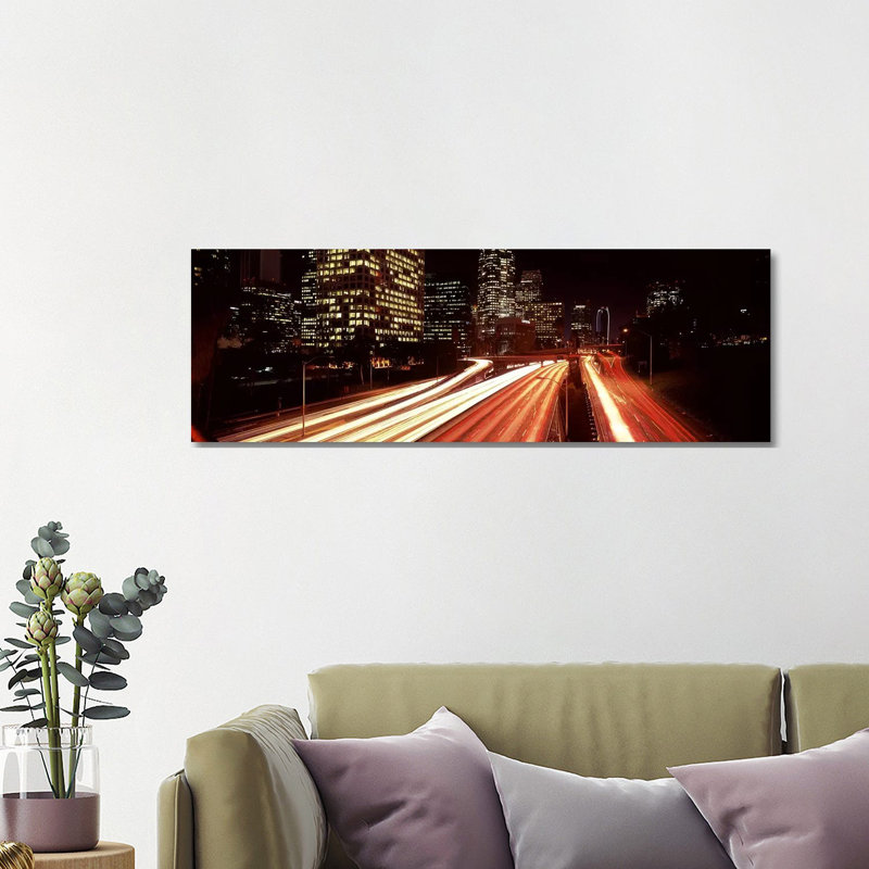 Skyscrapers In A City, City Of Los Angeles, California, USA 2010 #4 - Wrapped Canvas Panoramic Print