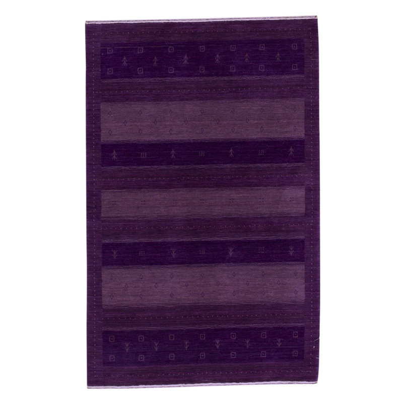 Himalayan Art Striped Area Rug in Purple