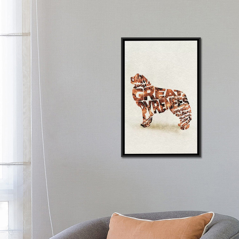 « great pyrenees » par ayse deniz akerman, reproduction d’impression sur toile tendue, H 26 po x l 18 po x P 1,5 po