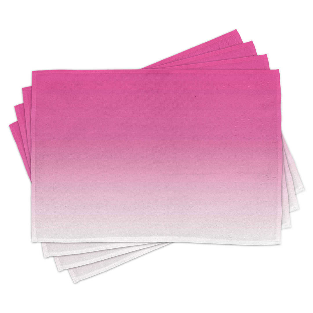 Platzdeckchen 4er-Set, Digitales Design Hot Pink, Pink