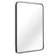 24 po x 36 po, miroir mural de salle de bain rectangulaire, cadre noir, verre transparent de 4 mm de hauteur, aluminium rouillé, conception incassable, salle de bain en aluminium facile à installer, fonction, assemblage rapide-130830077