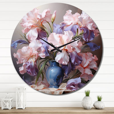 Cyerra - Horloge murale florale