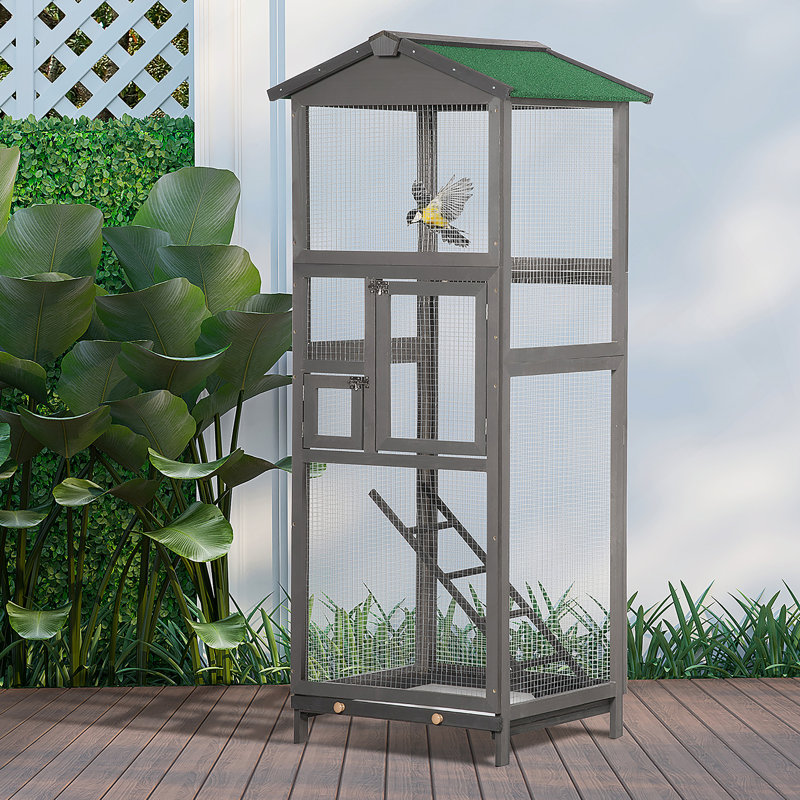 Cage à oiseaux extérieure durable avec intérieur spacieux et conception conviviale
