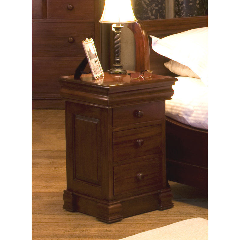 Delexus 45cm W Solid Wood Bedside Table