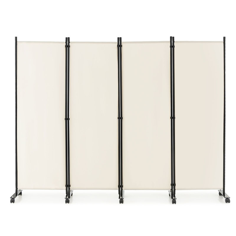 225cm W x 173cm H 4 - Panel Metal Folding Room Divider