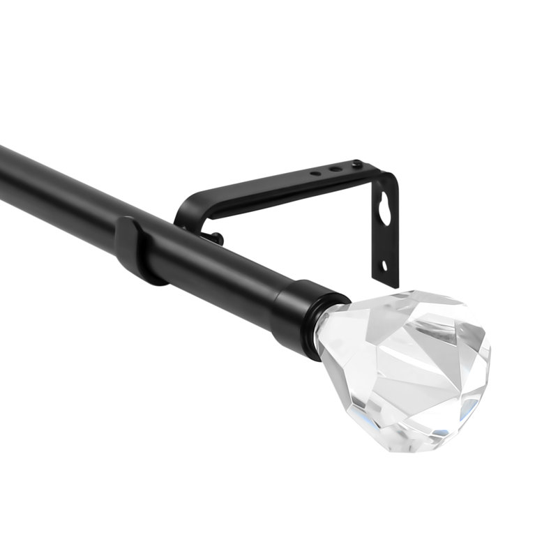 Jamari Curtain Track/Rail, 48"- 84", Black