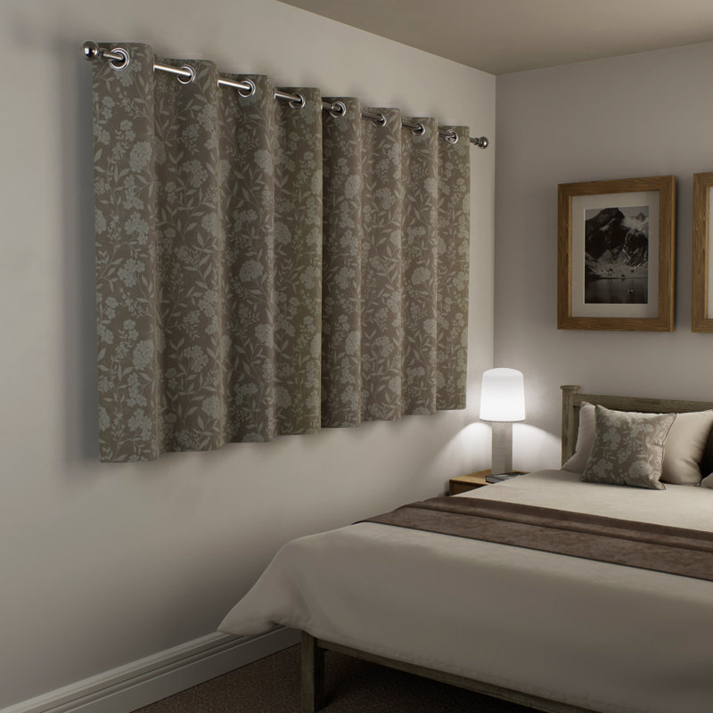  Cuba Blackout Thermal Eyelet Curtains (PAIR), 229cm Width x 183cm Drop, Sand
