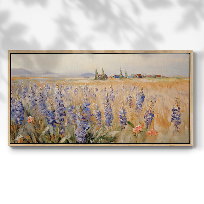 Botanical Series-CECXVI- Toile tendue avec châssis tendue, prête à être accrochée, H 17 po x l 33 po, Naturel