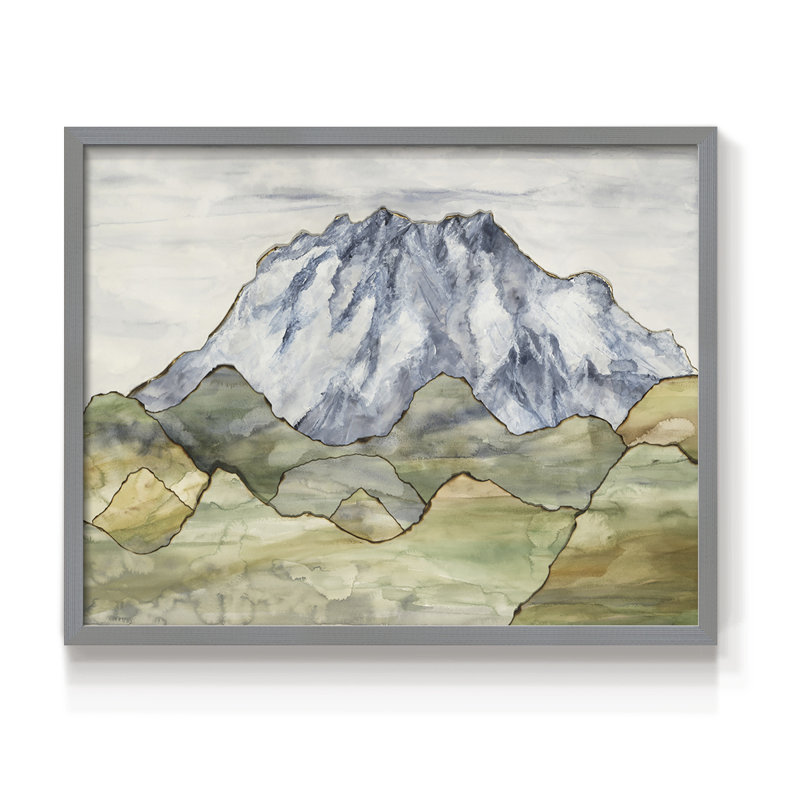 Mother of Waters -Framed Print - Restickable, H 8 po x l 10 po, Gris