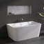 Baignoire de trempage en acrylique autoportante moderne 59 "avec trop-plein et drain central pour salle de bain Tidal