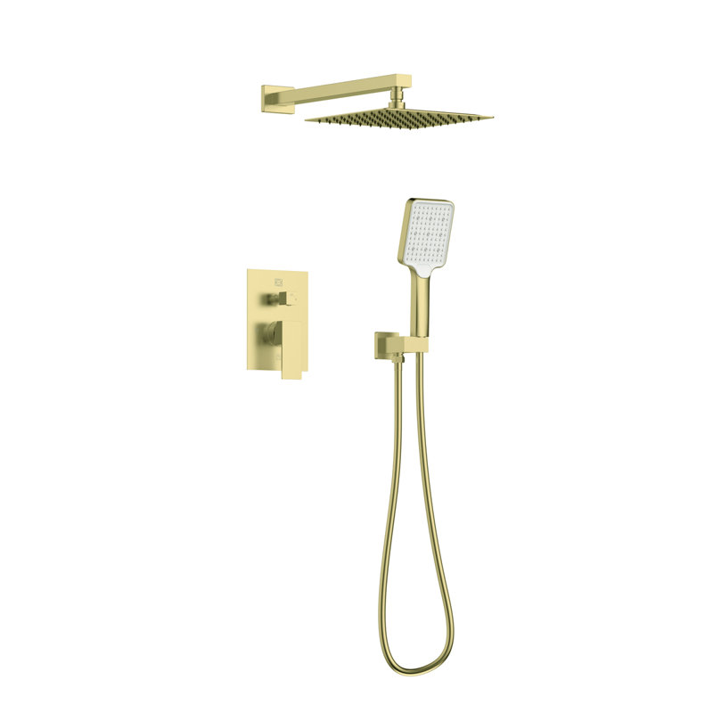 Petar Pressure-Balanced All-In-One Kit with Rough in-Valve, Brushed Gold