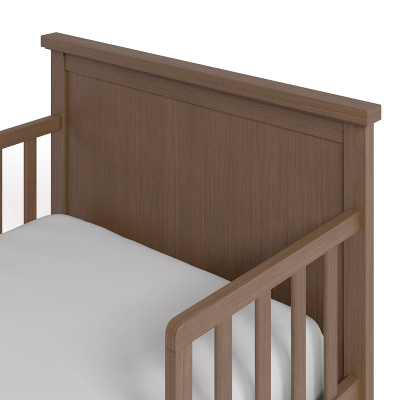 Bailey Toddler Bed with Guardrails, Hazelnut