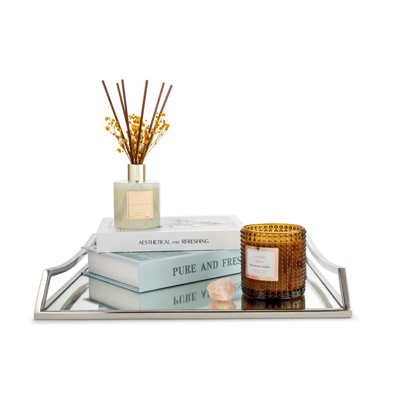 Plateau de coiffeuse Carilyn, Argent