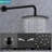 Wall Mounted Shower In Matt Black. 10" Rain Head And Handheld. Balancing Valve. Adjustable Holder, 360° Rotation. Corrosion . 1.8 Gpm Flow Rate. Dual Type. Compatible With American Pipe Us