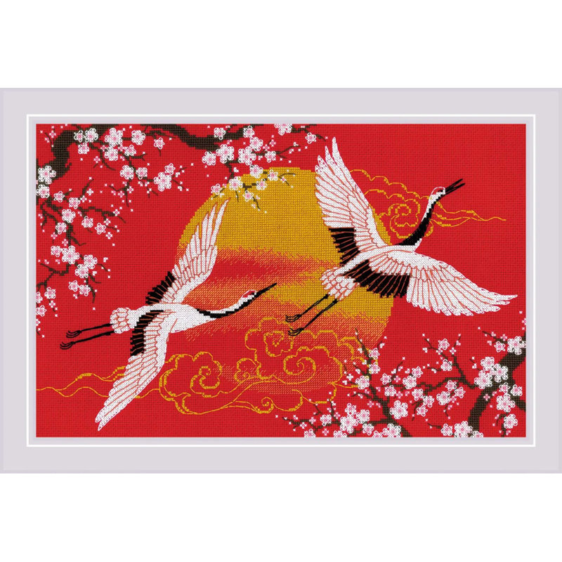  Counted Cross Stitch Kit Under Heaven. Cranes R2077